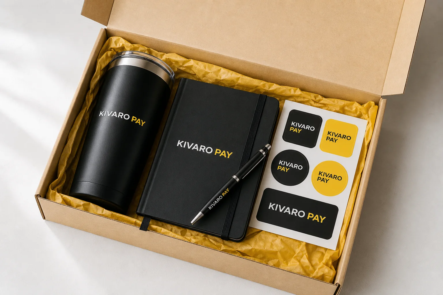 KIVARO PAY — welcome-набір для команди — MerchLab