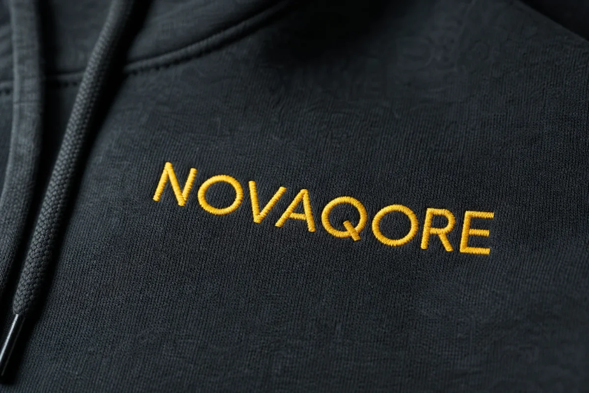 NOVAQORE — машинна вишивка на худі