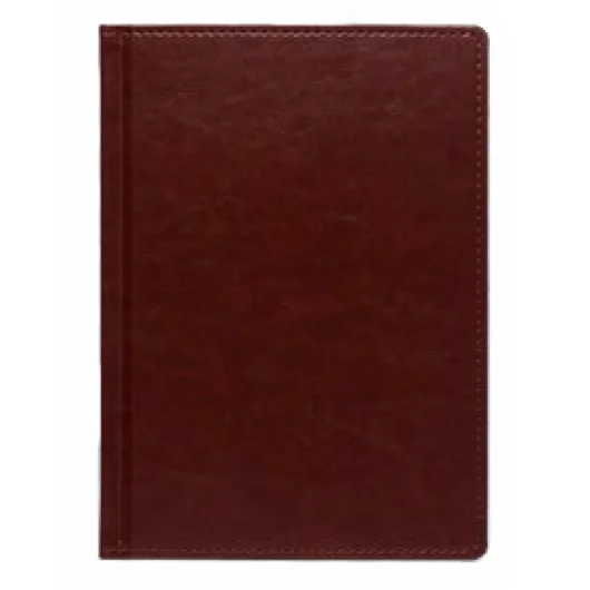 da3010pl00_brown Щоденник А5 2026 ПРАЙМ темно-коричневий, датований білий, 320 стр. - Зображення 1