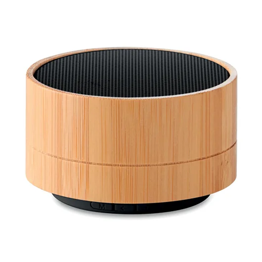 mo960903_1 SOUND BAMBOO, Бамбукова бездротова колонка 3W, Ø7×4,3 см - Зображення 1